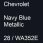 Preview: Chevrolet, Navy Blue Metallic, 28 / WA352E.